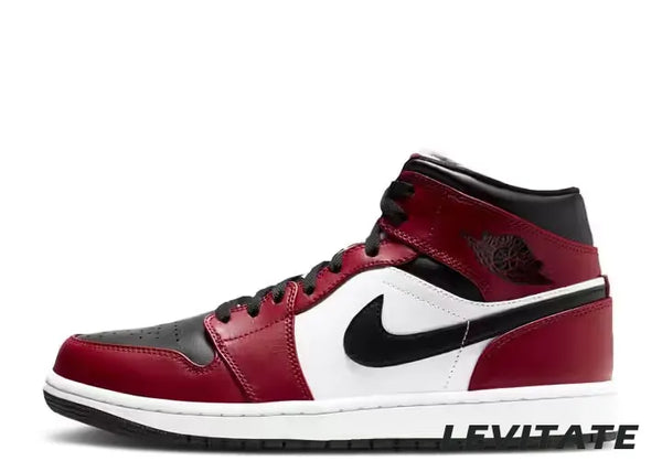 Nike Air Jordan 1 Mid Chicago 'Black Toe' Mens