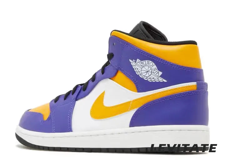 Nike Air Jordan 1 Mid 'Lakers' Mens