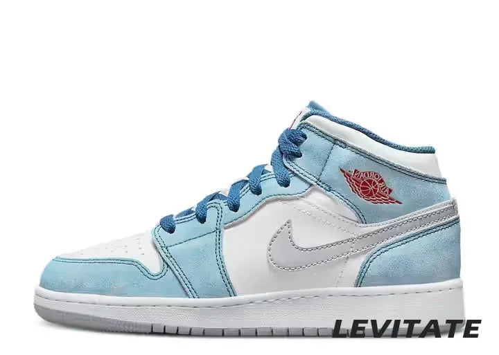 Nike Air Jordan 1 Mid SE 'French Blue Fire Red' GS