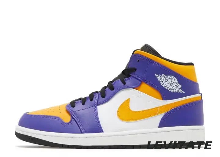 Nike Air Jordan 1 Mid 'Lakers' Mens