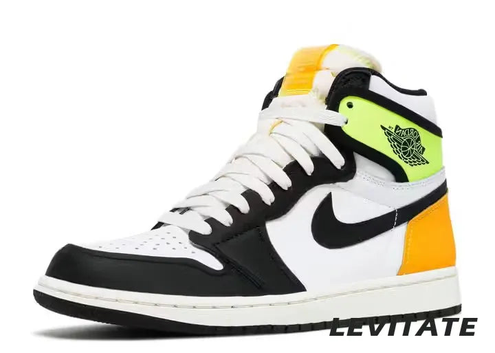 Nike Air Jordan 1 Retro High ‘White Black Volt University Gold’ Mens