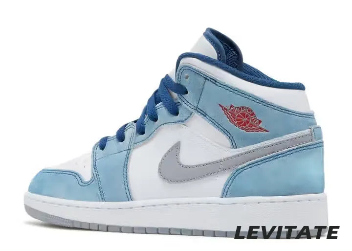 Nike Air Jordan 1 Mid SE 'French Blue Fire Red' GS