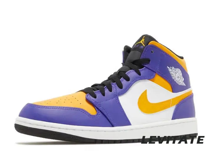 Nike Air Jordan 1 Mid 'Lakers' Mens