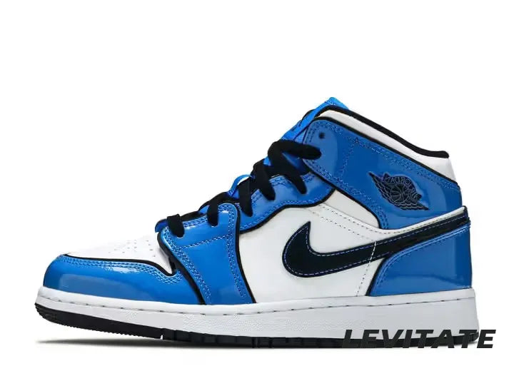 Nike Air Jordan 1 Mid 'Signal Blue' GS