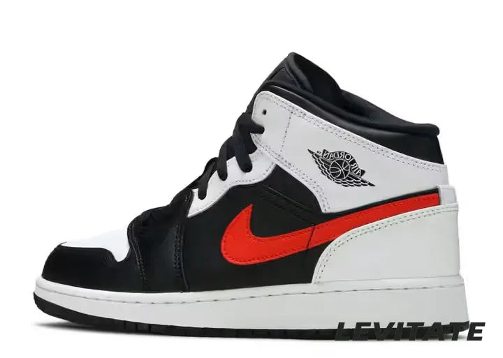 Nike Air Jordan 1 Mid 'Black Chile Red White' GS