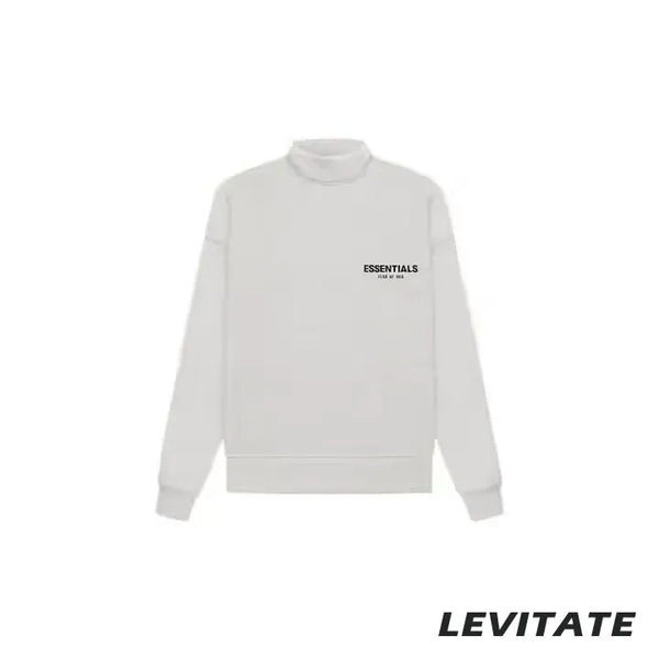 Fear of God ESSENTIALS Logo Mockneck 'Light Oatme'